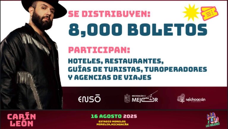 ¡Corre por tus boletos! Hoteles y restaurantes tienen entradas para Carín León: Sectur